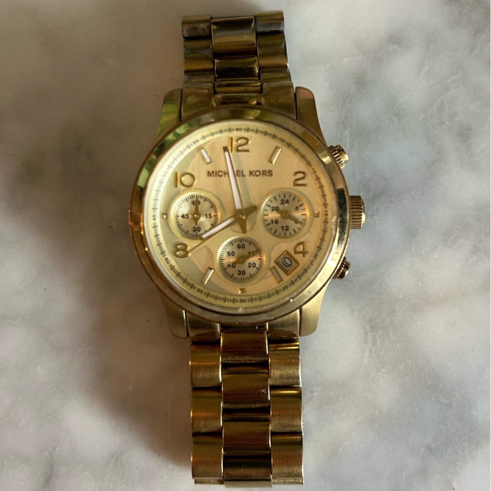 Michael Kors Gold Stainless Steel Chronograph Watch